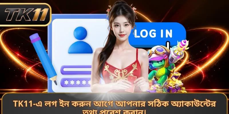 TK11-এ লগ ইন করুন আগে আপনার সঠিক অ্যাকাউন্টের তথ্য প্রবেশ করান।