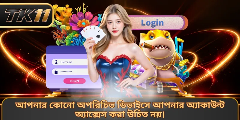 আপনার কোনো অপরিচিত ডিভাইসে আপনার অ্যাকাউন্ট অ্যাক্সেস করা উচিত নয়।