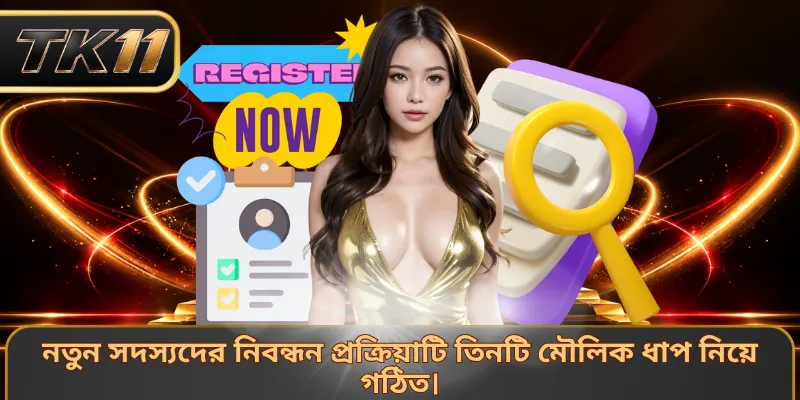 নতুন সদস্যদের নিবন্ধন প্রক্রিয়াটি তিনটি মৌলিক ধাপ নিয়ে গঠিত।